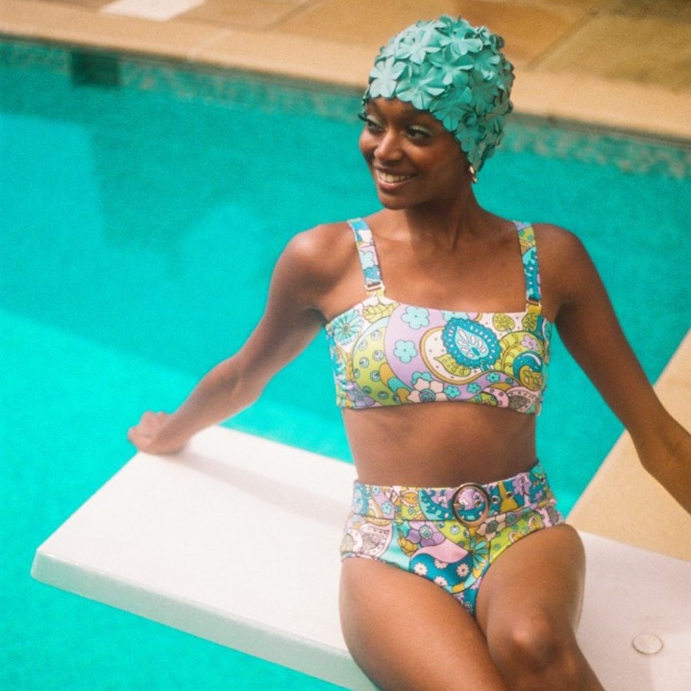 NWT The Hippie Shake Marcie Psychedelic Bikini UK Sz 16!